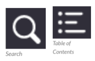 Search and Table of Contents icons