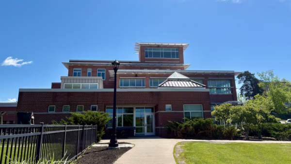 Sidewalk leading up to SUNY Cortland's day care center