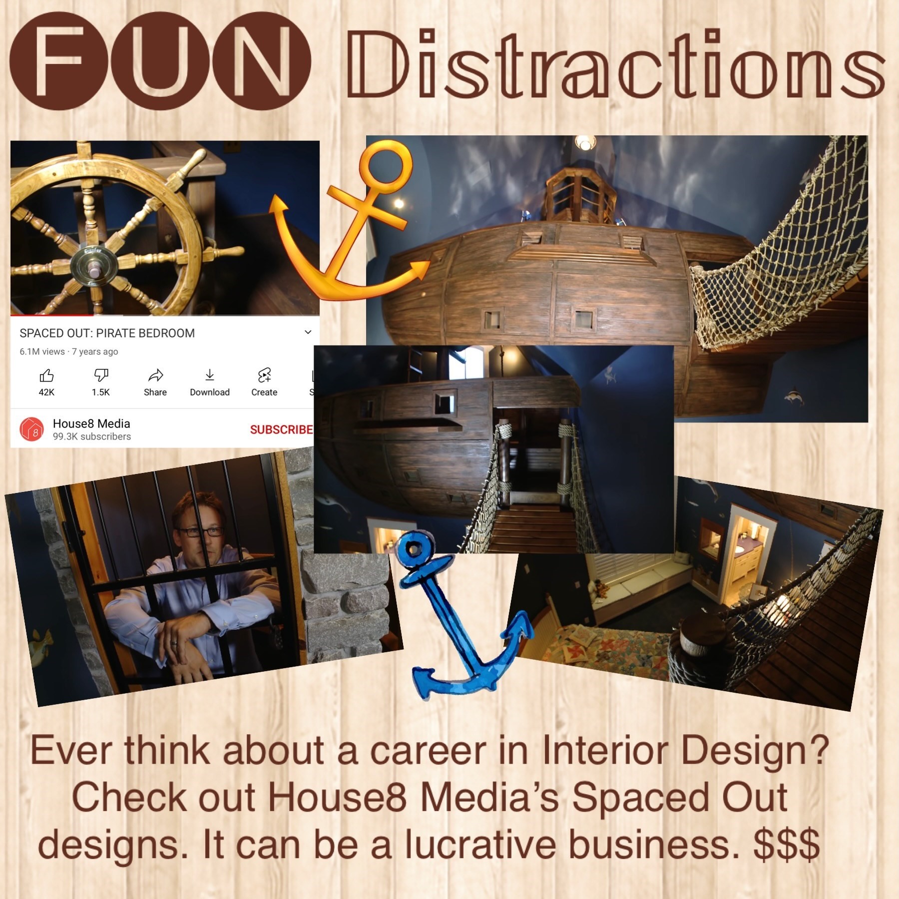 Image showing Pirate themed room from House8 Media & HGTV’s show Spaced Out