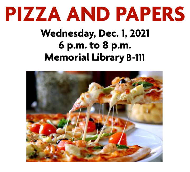 Pizza and Papers Wednesday, Dec 1, 2021