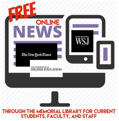  NYT, WSJ and Chronicle of Higher Education Digital Subscriptions